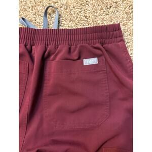 Figs Scrub Hospital Pants Maroon Womens Size XS
